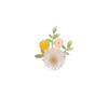 Fashion White Flower Brooches Women Metal Bouquet Brooch Pin Pastoral Style Jewelry Gifts Party Clothes Accesories
