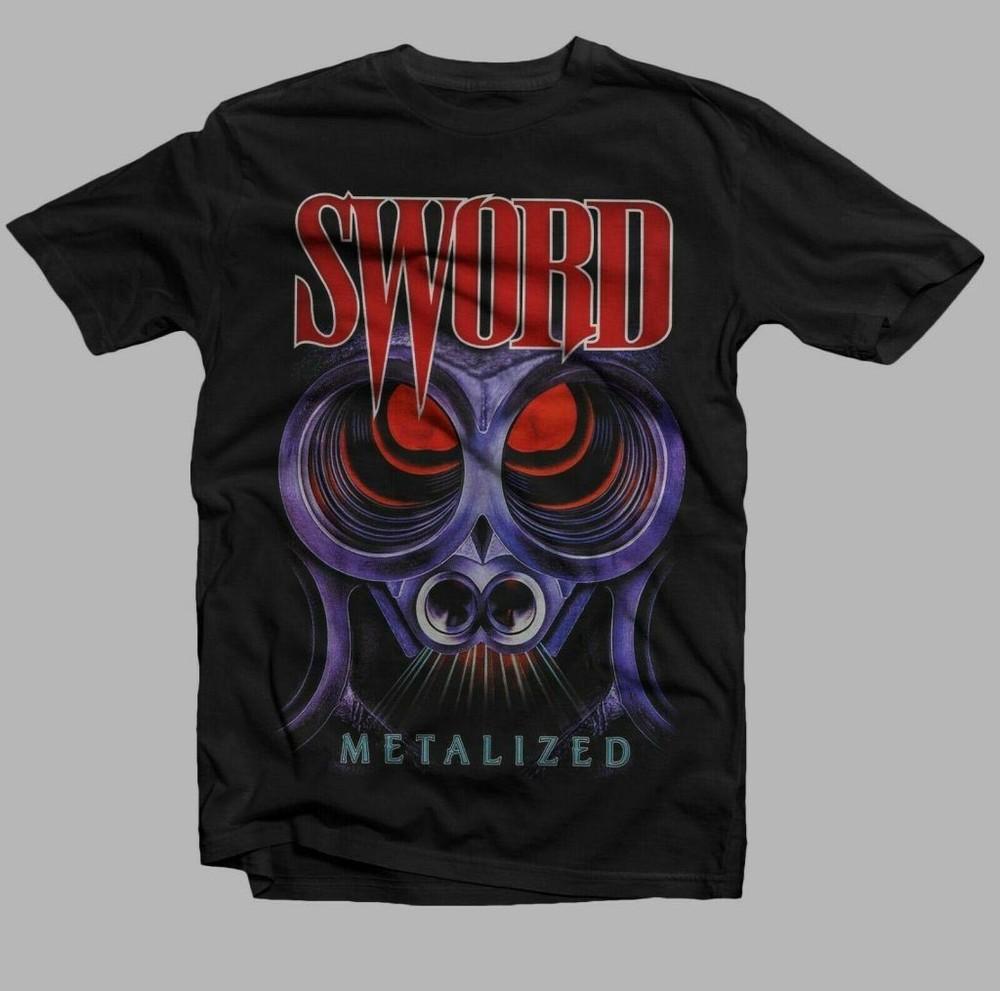 

NEW SWORD Band - Metalized Album Heavy Cotton Black T Shirt S-5XL SE731 Unisex T-Shirt XXXXL