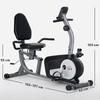 HOMCOM Semi-Recumbent Exercise Bike, Adjustable Seat, 8 Resistance Levels