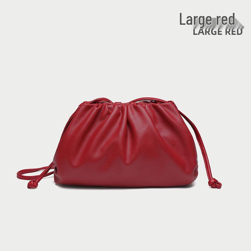 High-End Textured Cloud Dumpling Women's Shoulder Bag - Niche Pleated Design