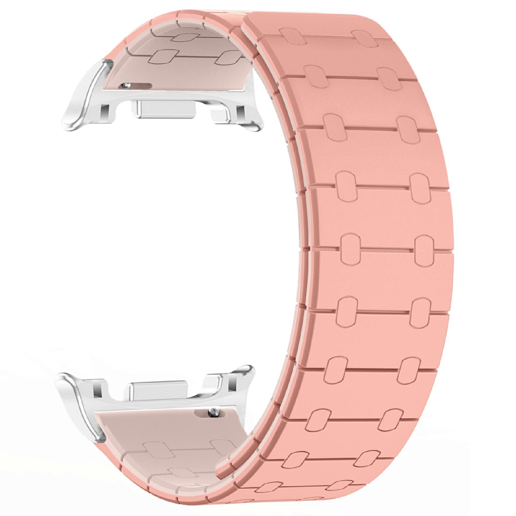 

Магнитный ремешок для Samsung Galaxy Watch8 44мм/40мм/Watch8 Classic 46мм Стильный силиконовый ремешок для часов Peach Light Pink