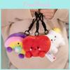 Cloud Rainbow Heart Plush Toy Keychain Stuffed Doll Pendant Cartoon Decoration