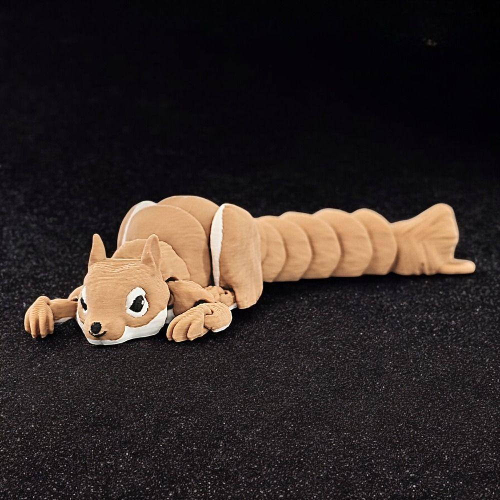 Cartoon 3D Printed Squirrel Movable Joints 3D Printed Diceratops Squirrel  Kids