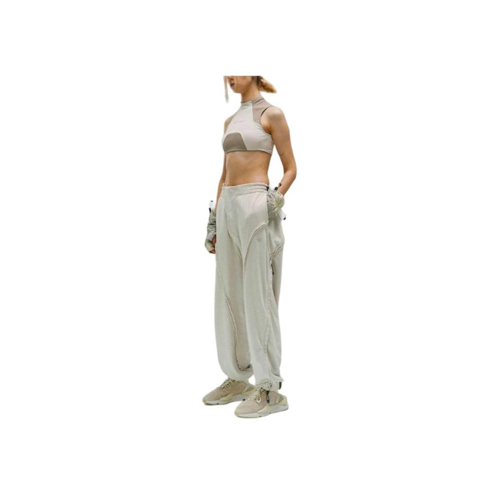 adidas Originals X Hamcus Collaboration FW23 Casual Solid Color Cut Tapered Long Knit Sports Pants Unisex Pants White IX4338