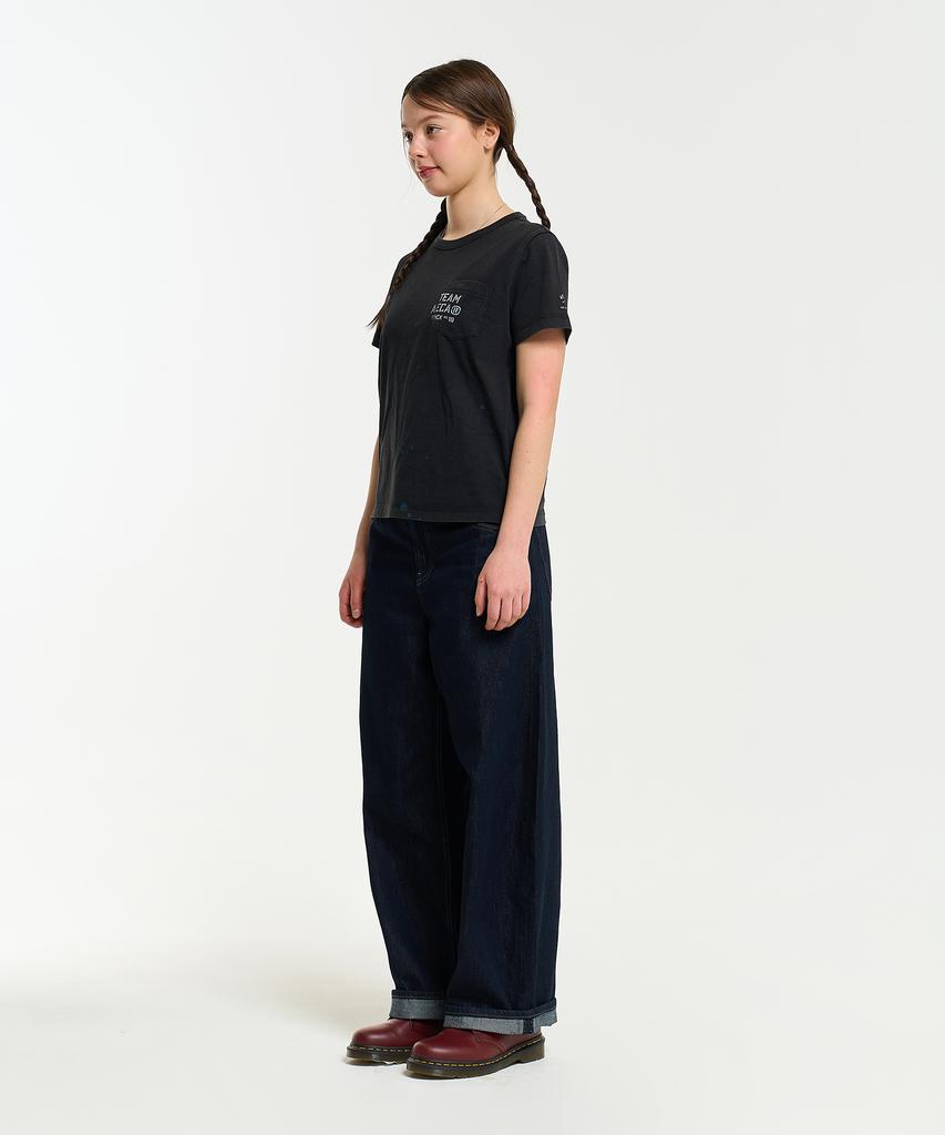 AECA (Woman) Team Aeca Pocket Painted Half Sleeve Tee-Black