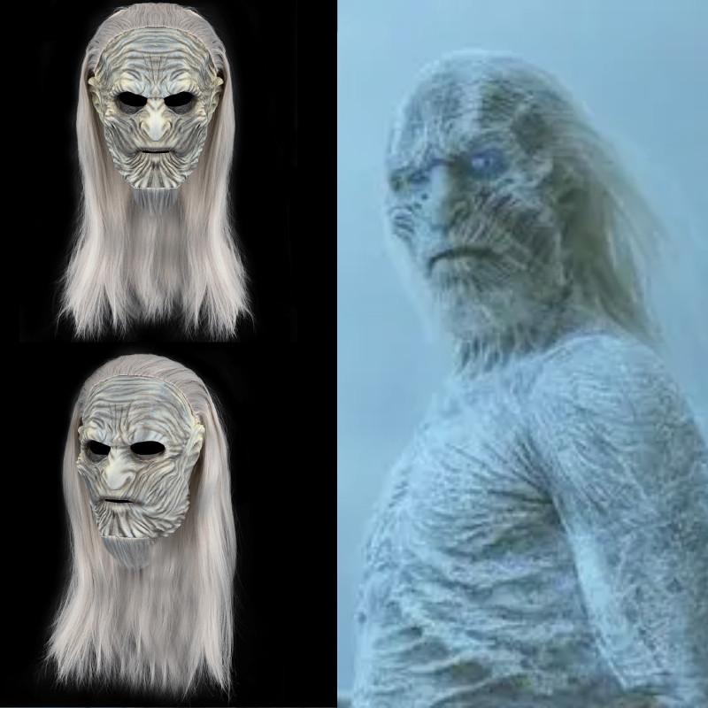 Terrifying Halloween Mask Premium Latex Headpiece Game Of Thrones White Walker Design