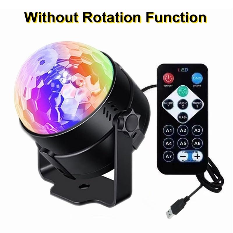 Music Sync LED Stage Disco Light With Remote Control Christmas Atmosphere Rotating Ball Lamp for Party Home KTV DJ Bar Xmas