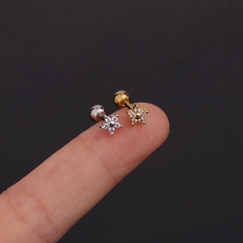 1PC Stainless Steel Tragus Piercing Ear Stud Earring for Women Helix Tragus Studs Earring Trendy Jewelry Boucles