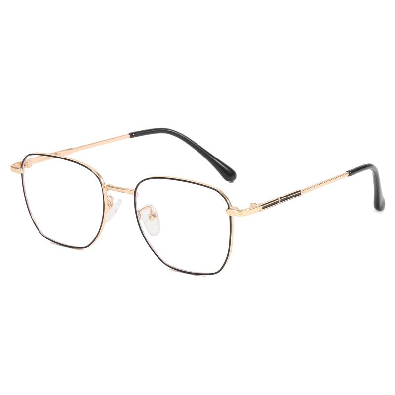 New metal frame glasses, silver large frame frames, men's fashion can be equipped with myopia frames, factory goods are directly supplied to HC