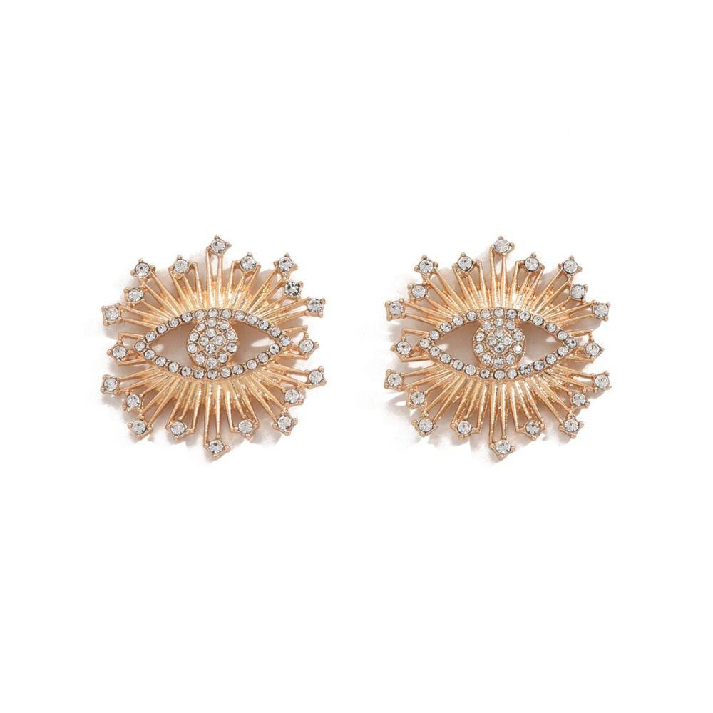 Sun Rhinestone Stud Earrings Zircon Heart Earring Aesthetic Star Earrings  Party Favors