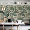 Grüner Dschungel PVC Abziehbar und Aufklebbar Tapete Regenwald Bäume Vinyl Wanddekor Retro Wasserdicht Möbel Schrank Aufkleber