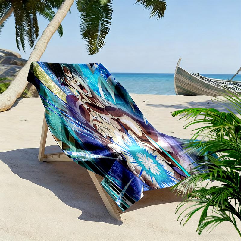 Electric Dragon Warrior Beach Towel Soft Beach Towel for Vacation Photos Swim Seaside Quickdrying Swim Towel Beach Towel Printing Comfort