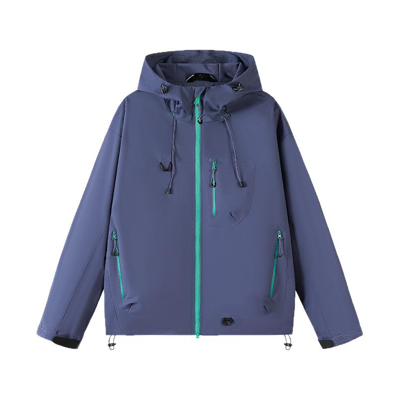Men's Waterproof Windproof Hooded Jacket for Spring/Autumn Outdoor Travel and Climbing.
