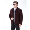New Autumn and Winter Woolen Jackets for Middle-aged and Elderly Men, Casual Lapel Plus Velvet Jackets, Daddy Woolen Coats