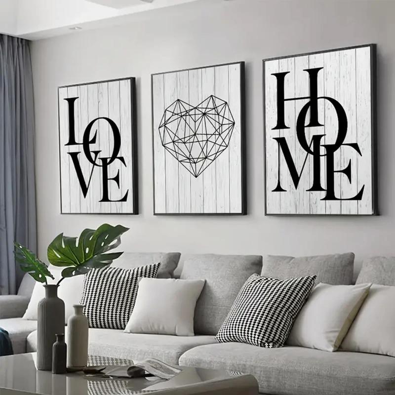 Modern Art Canvas Poster, Letter Quotes Design Decorative Painting for Bedroom, Living Room, Corridor Wall Decoration, Frameless