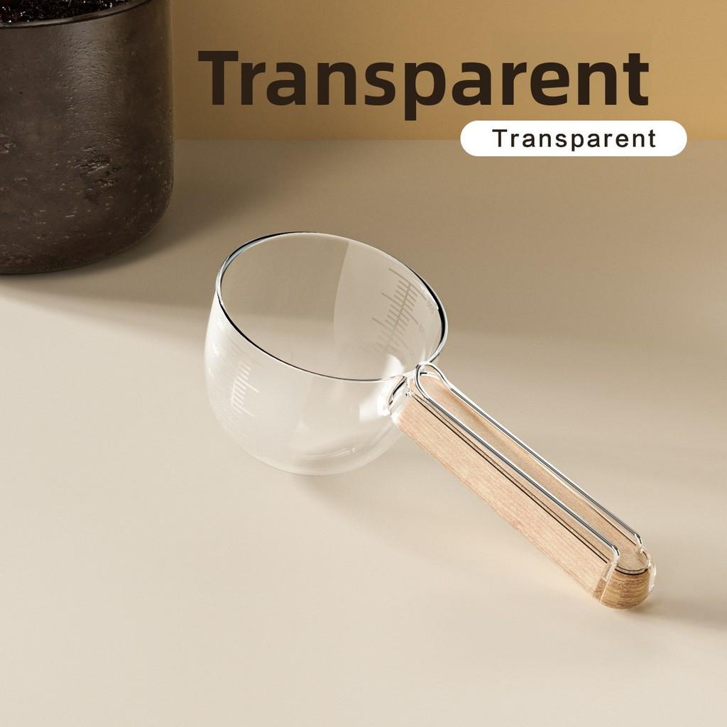 Экологичная пластиковая мерная ложка для зерна с зажимом-крышкой для готовки и организации дома прозрачный