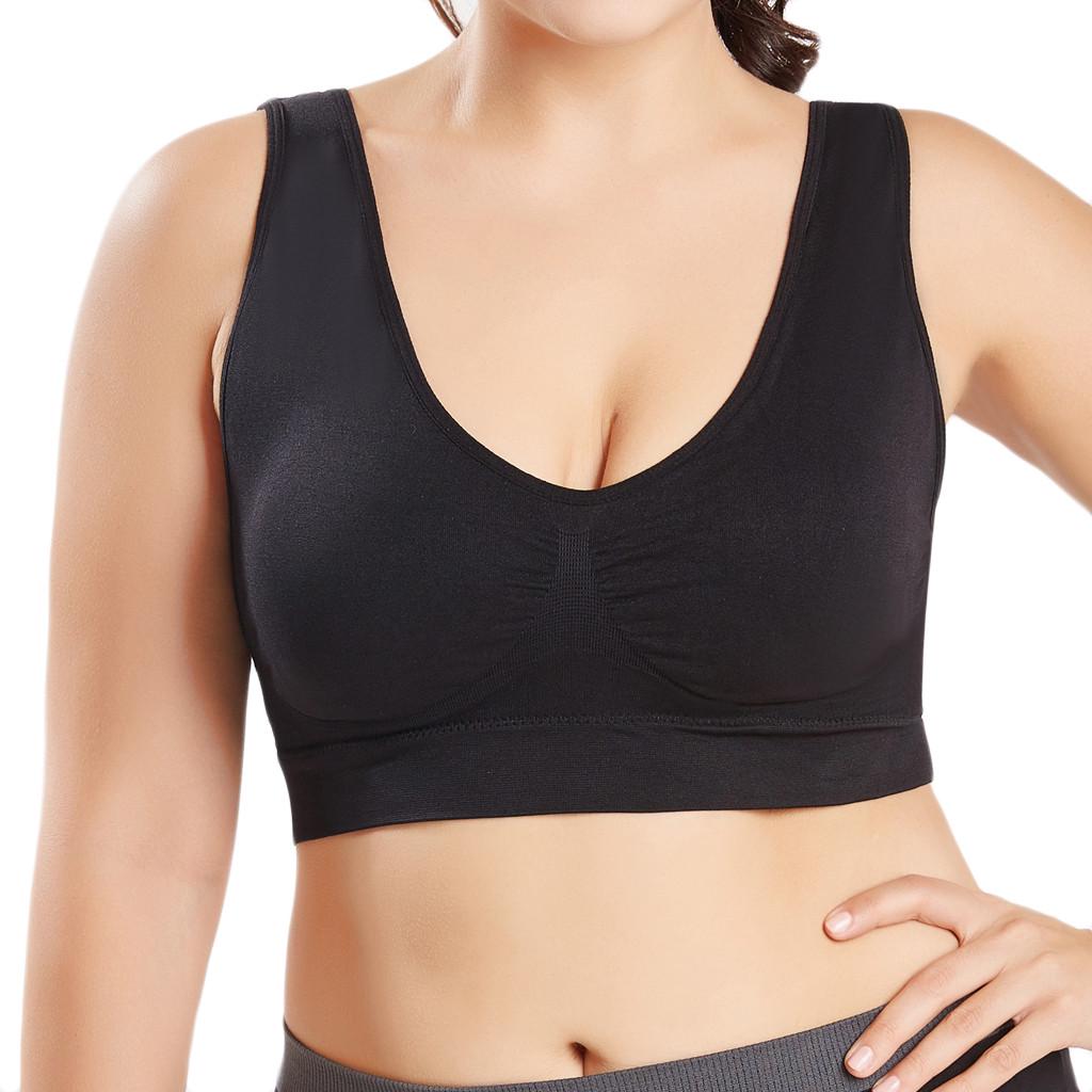 Women Color Plus Size Ultratenká velká podprsenka Sportovní podprsenka Full Bra Cup Tops