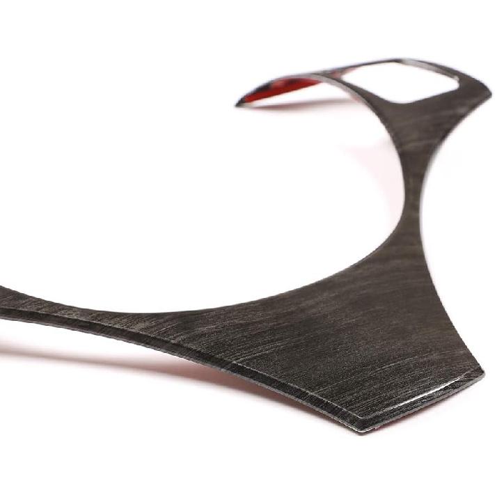 4 Styles ABS Chrome For BMW E90 3 Series 2005-2012 Car Steering Wheel Decoration Frame Trim Accessories (Black Wood Grain)