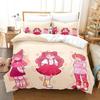 Cartoon Bee PuppyCat Bedding Set Duvet Cover Bed Set Quilt Cover Pillowcase Comforter king Queen Size Boys Adult Bedding Set
