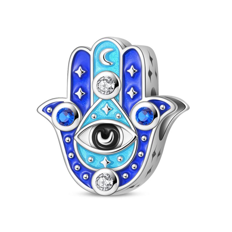 925 Silver Charms Beads Devil's Eye Fatima's Hand Cross Beads Fit Original Bracelet Women DIY Jewelry Gifts