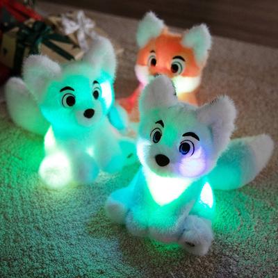 Cute Stylish Shiny Sitting Position Fox Doll Plush Toy Doll Children Sleep Comfort Pillow Doll Gift