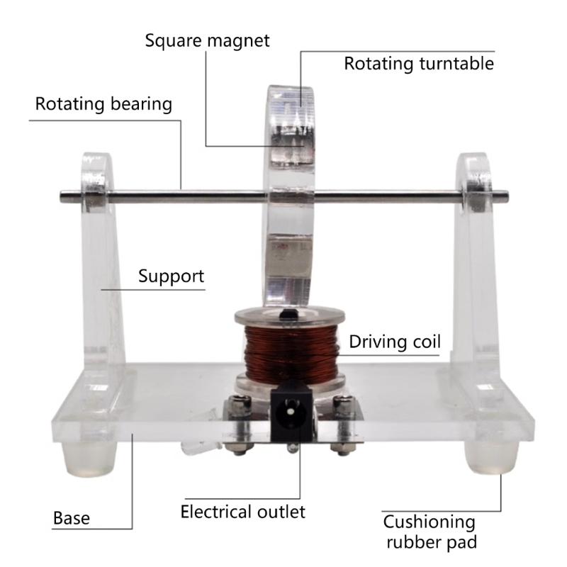 Brushless Motor DIY SelfMade Motor Model Physics Drive Computer Accessory Featuring Acrylic