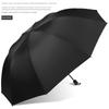 Large Thickened Windproof Reinforced Umbrella for Heavy Rain with Logo, Foldable Dual-Use Black Coating for Sun Protection and Uv Protection