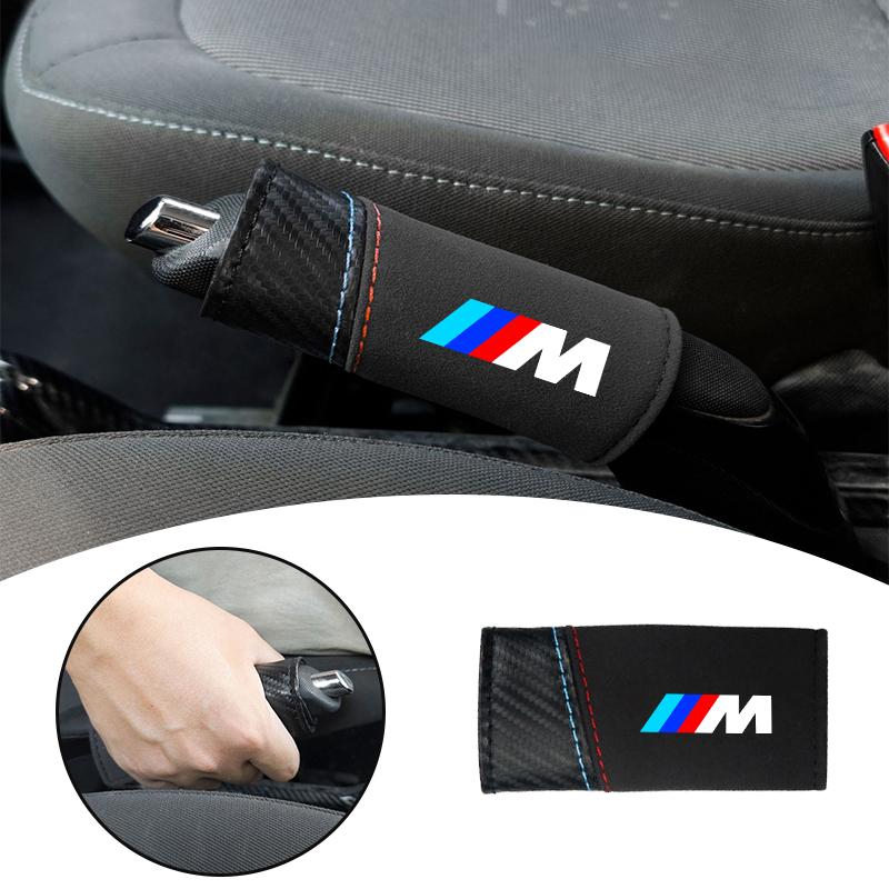 CMU2 Carbon Fibre Leather Car Handbrake Cover Non-Slip Cover For BMW M M3 M5 X1 X3 X5 X6 E46 E39 E36 E60 F25 F26 F16 F15 Accessories