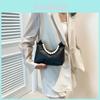 Stylish Black Pu Pillow Bag For Women With Chic Chain Shoulder Strap And Trendy Design