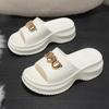 EVA thick-soled women's slippers summer home indoor soft-soled high-elastic slippers bathroom bath cold flower buckle slippers