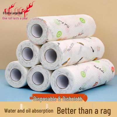 Dual-Use Wet & Dry Kitchen Paper Towels - Disposable Dishwashing Cloths for Home Cleaning
