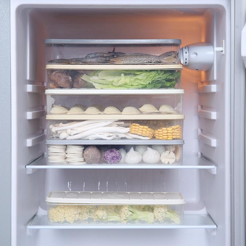 Refrigerator Food Storage Container with Lid Sealed Crisper Food Fresh Keeping Storage Box Multifunctional Household Organizer