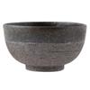 Marui Seito Shigaraki Ware Hechimon Bowl, Approx. 1000ml Capacity, Carbonized Glass, Brown, MR-3-4611