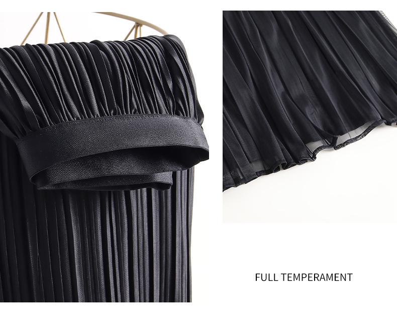 Reversible Pleated Mesh Patchwork Skirt - Spring/Summer 2026 Bean Pleats, Slimming Versatile Style