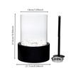 Round Metal Black Table Fireplace Tabletop Ethanol Fireplace Round Black Bio Ethanol Ventless Fireplace (EU Stock)