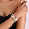 4PC Handmade Love Pearl Bracelet Elegant Beaded Jewelry  Able Women's Bracelets Trendy Stackable Wristwear