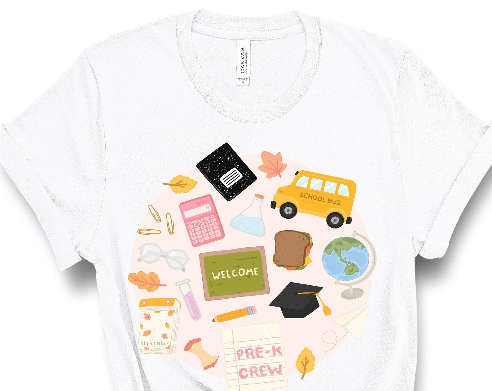 Preschool Crew Shirt, Pre School Teacher Shirts, Preschool Teacher Shirt, Pre-k Teacher Shirt, Pre-k Shirt, Pre Kindergarten Back To School XL