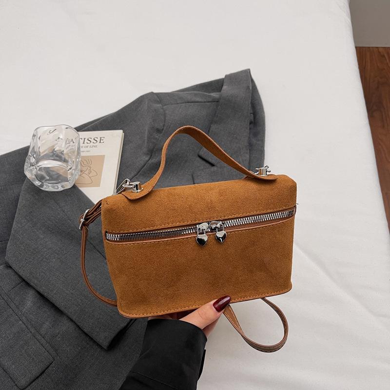 Vintage Matte Crossbody Bag Women Stylish Korean Ins Box Shoulder Bag for Autumn Winter Comfortable and Versatile Storage Bags