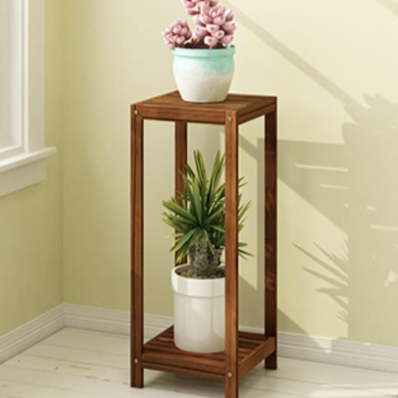 Elegant Multi-Tier Solid Wood Flower Stand Chinese Style Greenery Pot Holder Plant Shelf for Living Room Storage Solution