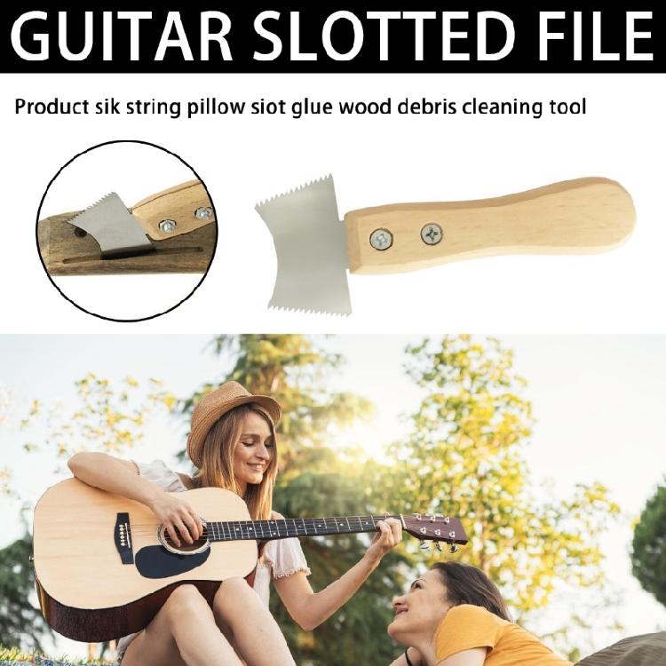 Guitar Fret Cleaning Cutter Guitar Bridge Slot Scraper Guitar Maintenance Tool