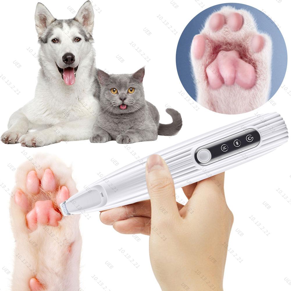 Cat Paw Trimmer Pet Grooming Shaver USB Rechargeable Hair Trimmer with Light Cat Trimmer LED Display for Eyes Ears Face Rump