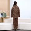 Padded Jacket, Coat, Fashion Home Jacket, Women's Coat, Plus Velvet Thickened Overalls, Leopard-print Padded Coat, Cotton Trousers Suit