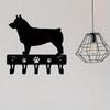 1pc Swedish Vallhund Key Rack Dog Leash Hanger - 9 Inch/6 Inch Wide Metal Wall Art for Wall Hanging and Hooks