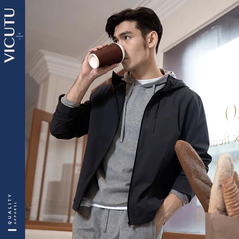 

VICUTU Men s Hooded Casual Jacket M (170/92B)