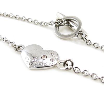 [J0089] - Silver 'Love' Steel Bracelet