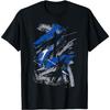 Blue And Black Urban Art Graphic T-Shirt