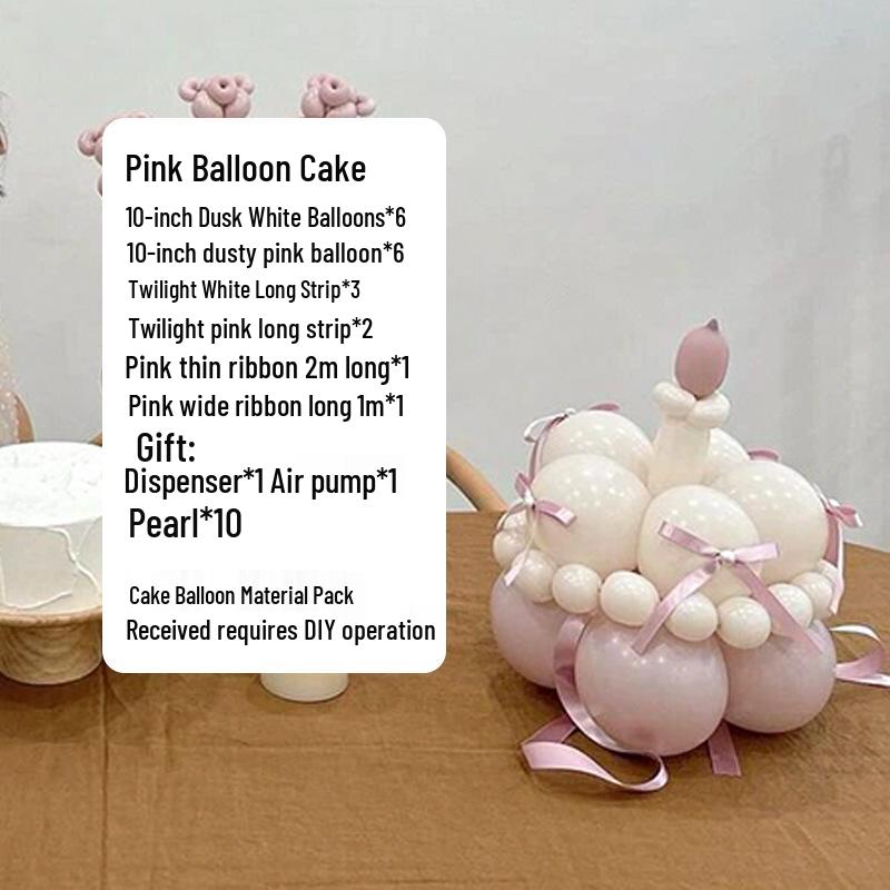 Rosa Perlen-Kuchenballons, Geburtstags- & Hochzeitsdekorationen, Bobo-Ballons für Partys & Anträge