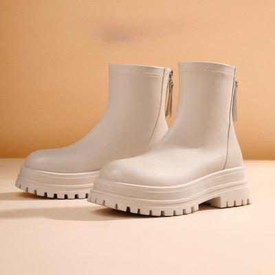 Fashion Booties Chunky Chelsea Women's Ankle Boots Round Toe Female Short Shoes Platform Footwear Large Size Warm Y2k Boot Autumn Goth