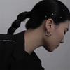 925  Silver Heart LOVE Wedding Hoop Earrings for Women Engagement Luxury Jewelry Accessories Gifts