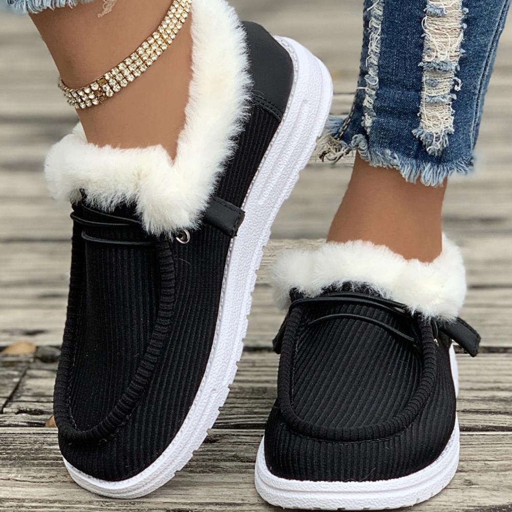 2025 Fur Casual Flats Cotton Boots Winter New Sport Platform Fashion Work Shoes Women Winter New Luxury Hot Plush Boots Mujer